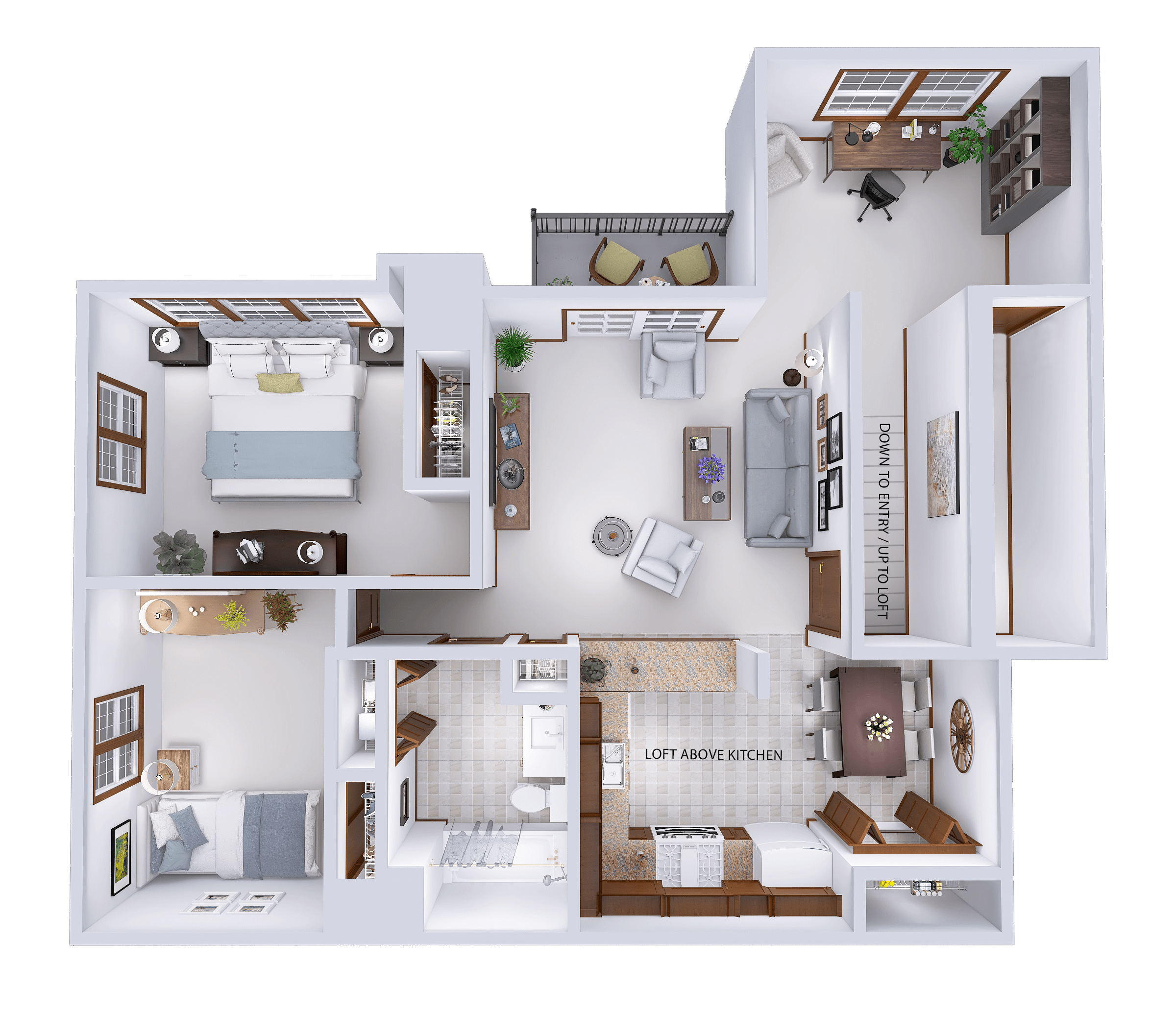 Floor plan for 2 beds, 1 bath, 1766 sqft